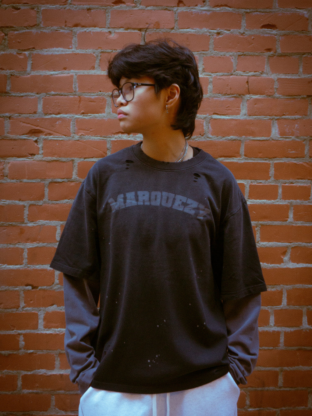 DISTRESSED LAYER TEE